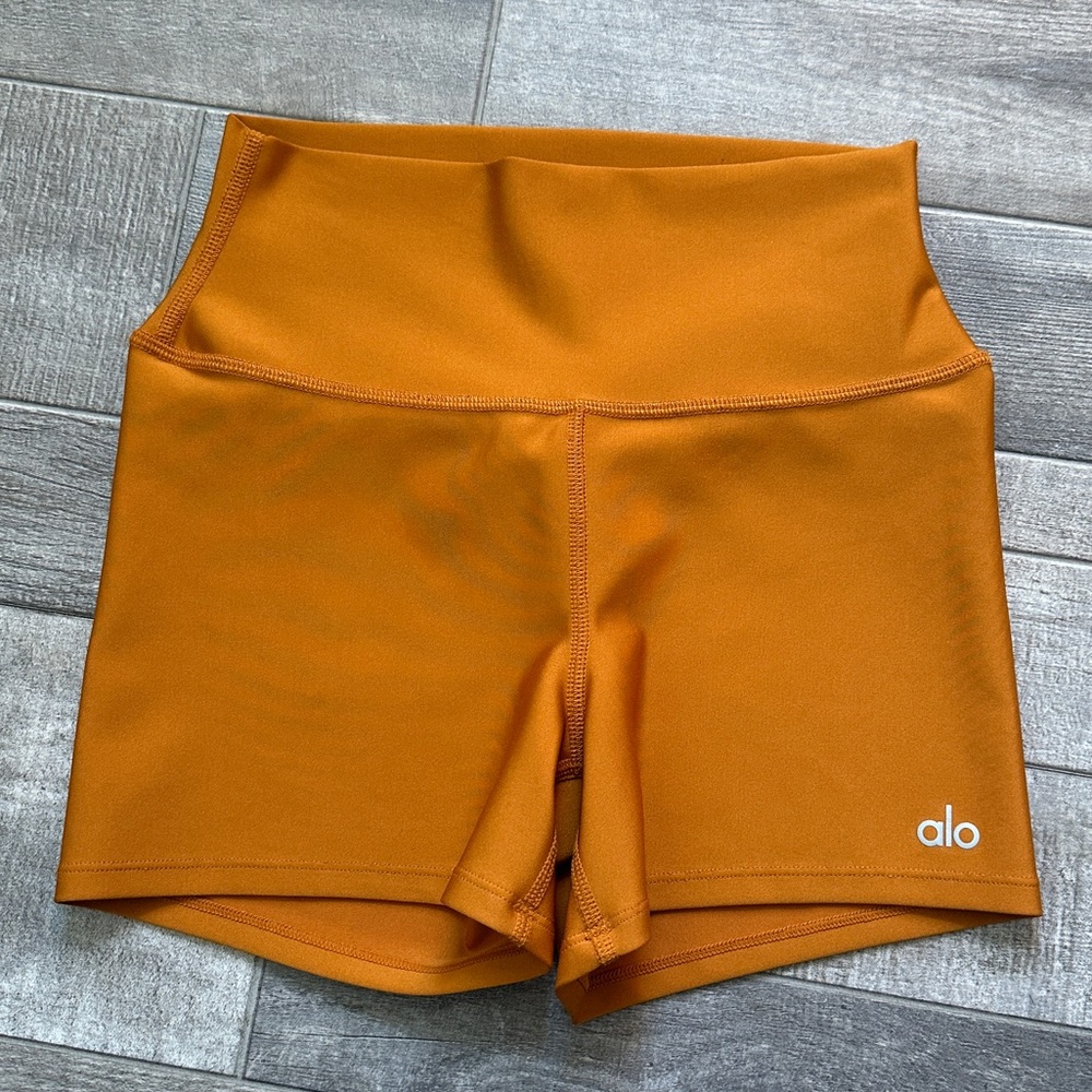 ALO Yoga Women's Athletic Shorts in Burnt Orange